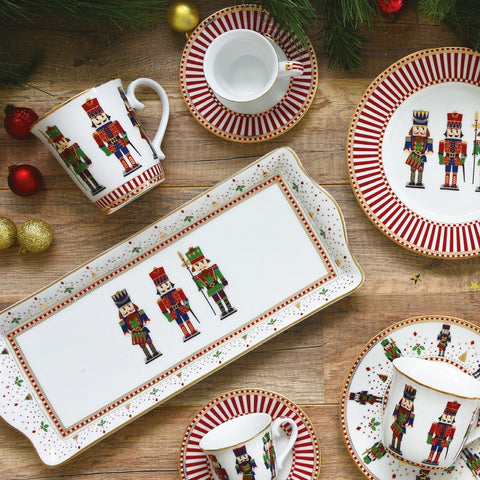 EASY LIFE "Polar Express" serving plate with porcelain train 35x23cm