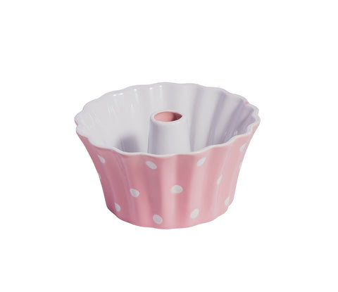 ISABELLE ROSE IR5803 moule à gâteau en céramique rose à pois