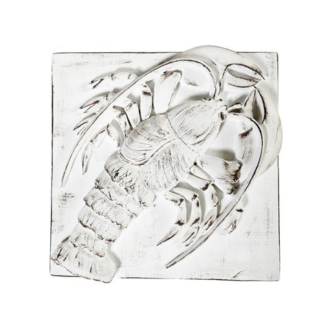 VIRGINIA CASA Ceramic wall plate with lobster FRAMES white 20x20 cm