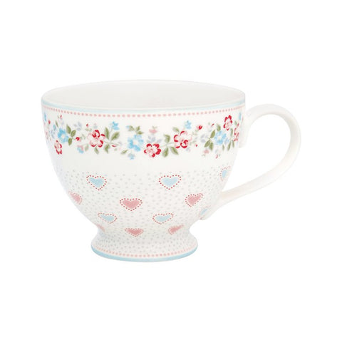 GREENGATE Porcelain cup SONIA WHITE 9x11x15cm STWTECSOI0106
