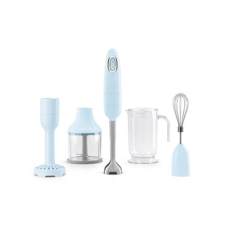 SMEG Hand blender stainless steel light blue with accessories 700 W HBF02PBEU