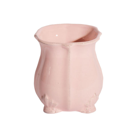 VIRGINIA CASA Bicchiere porta spazzolini in ceramica ISABELLA rosa Ø9xh10 cm