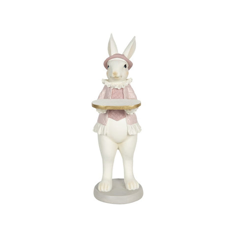CLAYRE & EEF Decorazione coniglio ragazza bianco 12x9x31 cm 6PR3146