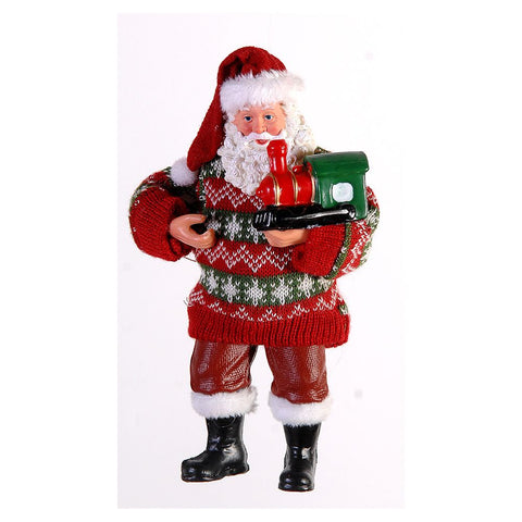 VETUR Christmas decoration Santa Claus in resin with train to hang H21cm