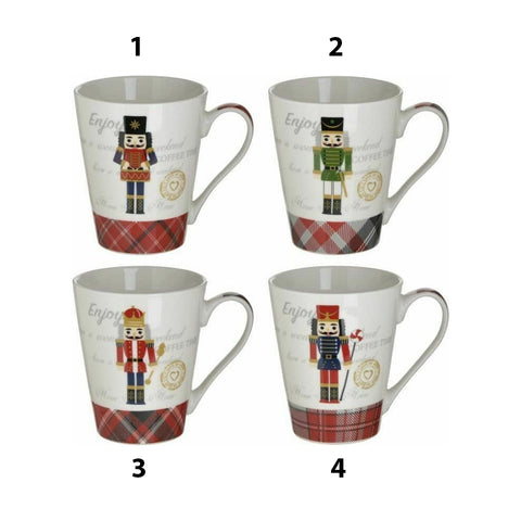 INART Mug with soldier Christmas milk cup porcelain 4 variants Ø11 H9 cm