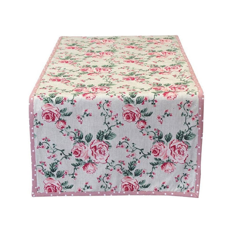 MAGNUS REGALO Cotton table runner with flowers 45x140 cm 90043