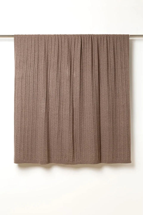 CECCHI E CECCHI Walnut patterned plaid blanket made in Italy 130x170 cm