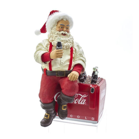KURTADLER Babbo Natale Coca-Cola statuina natalizia PVC e tessuto rosso H26,5cm