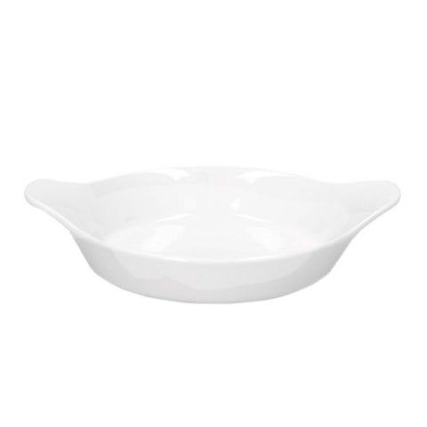 LA PORCELLANA BIANCA Gratin pan with handles AREZZO white 18x21x4,5 cm