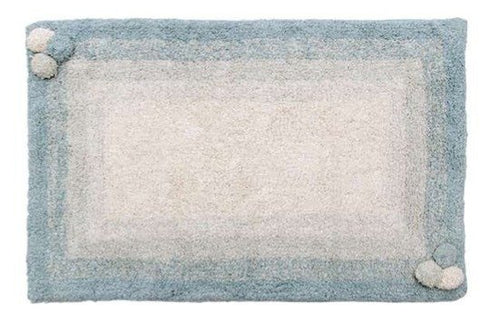 L'ATELIER 17 Tapis de bain rectangulaire, tapis en coton à pompons, Shabby Chic "Rainbow" 50x80 cm 3 variantes