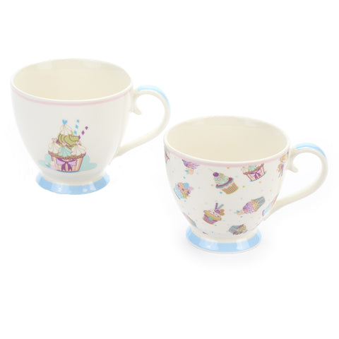 FABRIC CLOUDS Breakfast cup with handle CUPCAKE 2 cupcake variants 445 ml
