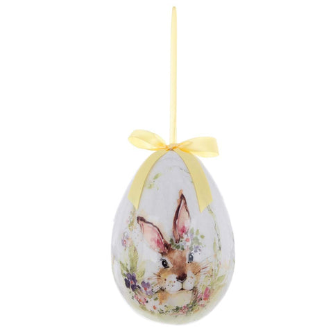 Blanc Mariclò Egg decoration with rabbit "Aminta" Shabby 7x7x10 cm