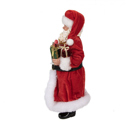 Clayre &amp; Eef Santa Claus with gifts and nutcracker 16x8xh28cm