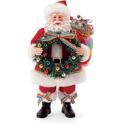 Department 56 Possible Dreams Resin Santa Claus with garland and balls