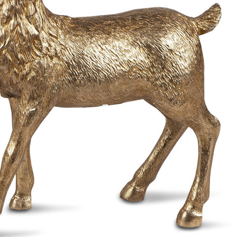Formano Cervo grande in pietra oro anticato, vintage H36 cm