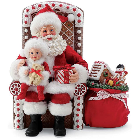 Département 56 Rêves possibles Père Noël en résine avec chaise