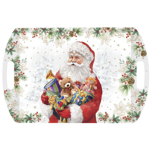 Easy Life Tray with Santa Claus "Santa is Coming" 52x35 cm