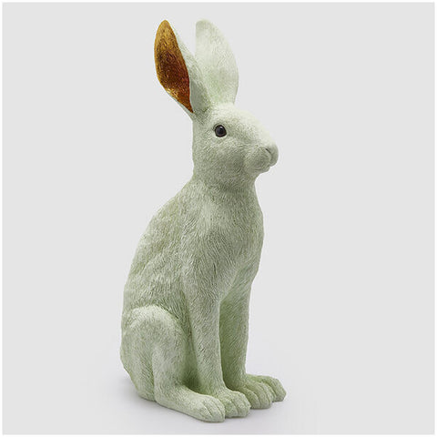EDG - Enzo de Gasperi Shabby green resin rabbit H54x28x17.5 cm