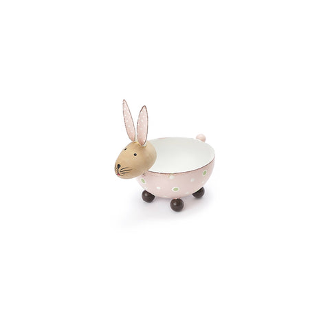 FABRIC CLOUDS Rabbit bowl with polka dots 2 variants H12 cm CDH21607