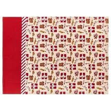 FABRIC CLOUDS Red cotton tea towel CANDY 3 variants 50x70 cm
