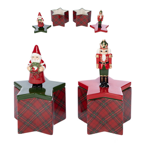 GOODWILL Star Christmas box Santa Claus or Nutcracker 2 variants (1pc)