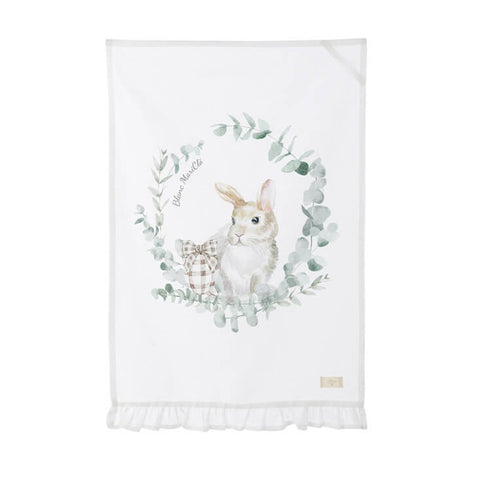 Blanc Mariclò Easter cloth with decoration "Mon Petit Lapin" 2 variants (1pc)