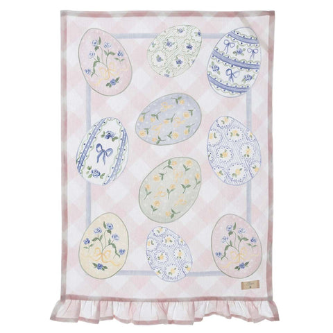 Blanc Mariclò Easter tea towel in cotton "Pretty Easter" Shabby Chic 50×70 cm