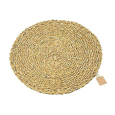 MAGNUS REGALO Set of two round placemats wicker effect SOPHY natural Ø40cm