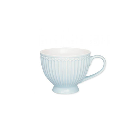 GREENGATE Tazza da tè in porcellana azzurro pallido ALICE con manico L 0,4 H 11,5x9,5 cm