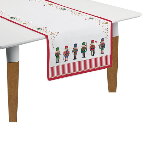 EASY LIFE Lot de 2 chemins de table de Noël avec casse-noix en coton 'NUTCRACACKERS' 140×45 cm
