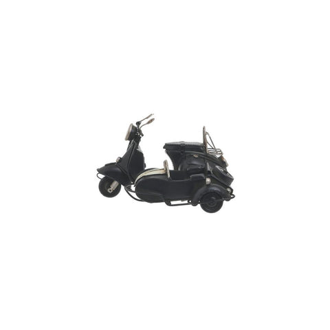 In Art Motorcycle Sidecar vintage miniature in metal 11x10x8 cm