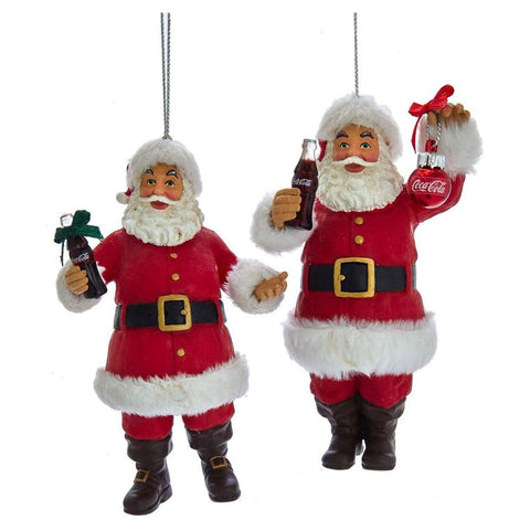 Kurt S. Adler Santa Claus with Coca cola pendant 2 variants (1pc)