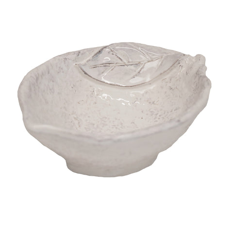VIRGINIA CASA Coppetta ovale limone AGRUMI ceramica bianco anticato 16x12 cm