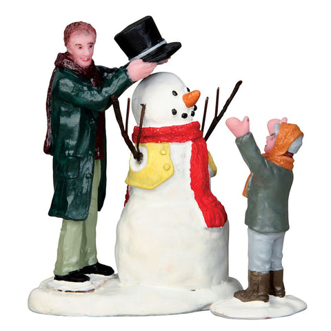 LEMAX Set due pezzi Pupazzo di neve "Sharp-Dressed Snowman" Caddington Village