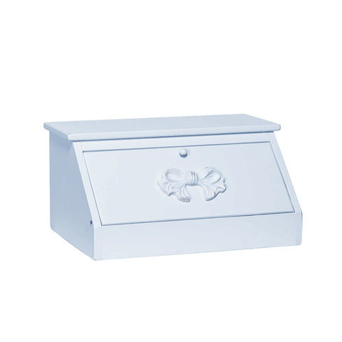 L'ART DI NACCHI Light blue wooden breadbox with bow 41x30x21 cm 7393F/CE