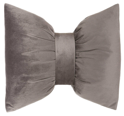 BLANC MARICLO' Decorative bow-shaped cushion 35x30cm gray A29394