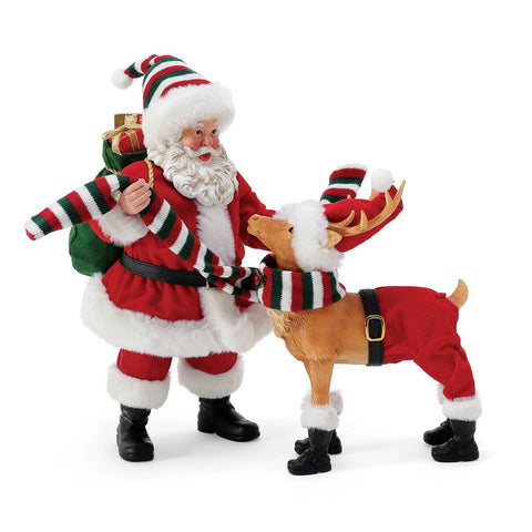 Department 56 Possible Dreams Resin Santa Claus with reindeer
