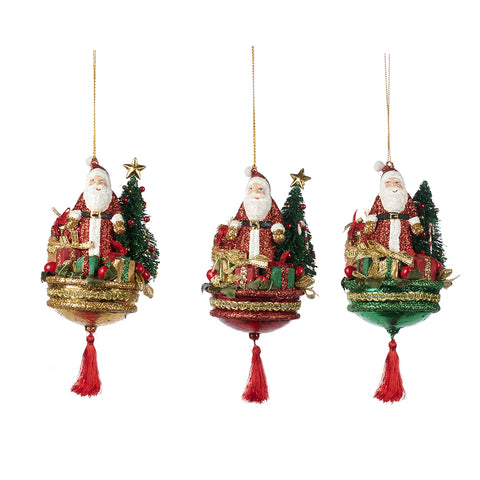 GOODWILL Glittery Santa Claus Christmas decoration 3 variants (1pc)
