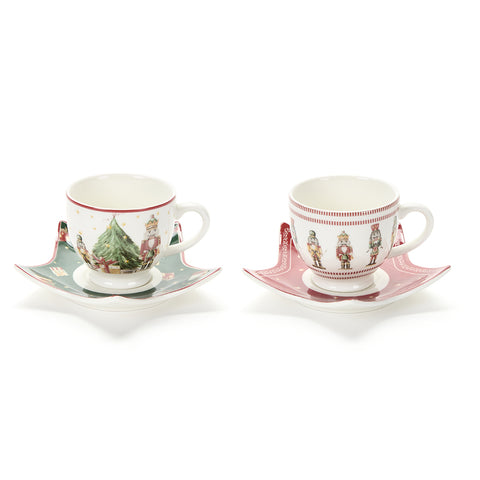 Nuvole di Stoffa Set of 6 "Christmas Carol" coffee cups 80 ml