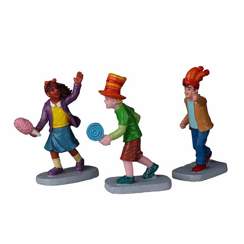 LEMAX Set of 3 Kids with Sweets "Time For Fun!" for your home village