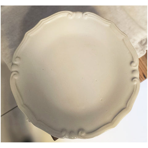 Fiori di Lena Alzata tonda in ceramica bianco 20x20xH9 cm