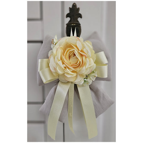 Lena flowers Bow with camellia Made in Italy 16xH18 cm 2 variants (1pc)