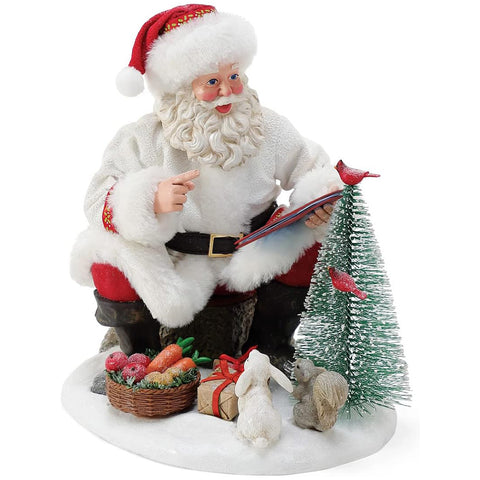 Department 56 Possible Dreams Santa Claus in resin with little animals