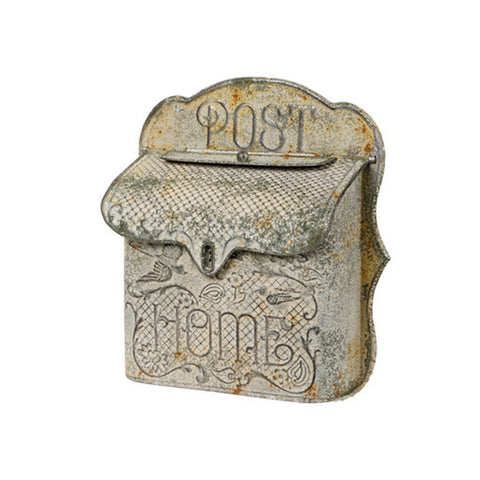 Nuvole di Stoffa Boîte aux lettres antique en métal "Home" 27,5x12,5x31 cm