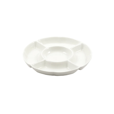 LA PORCELLANA BIANCA Round hors d'oeuvre dish with 5 compartments Ø 31.5 cm