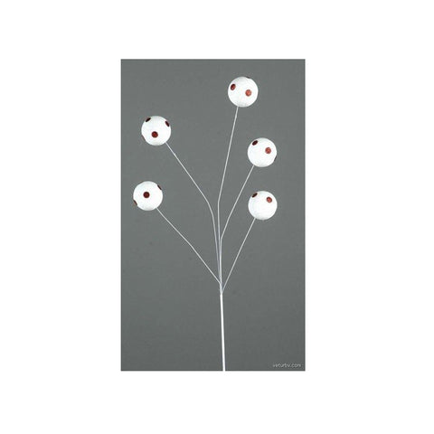 VETUR Branche décorative avec boules blanches Sapin de Noël 9765264
