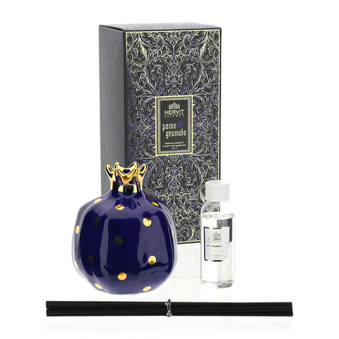 HERVIT Home fragrance pomegranate with gold polka dots with blue stoneware fragrance 50ml
