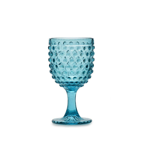 Fade Set 6 "Ibiza" turquoise glass wine glasses 300 ML