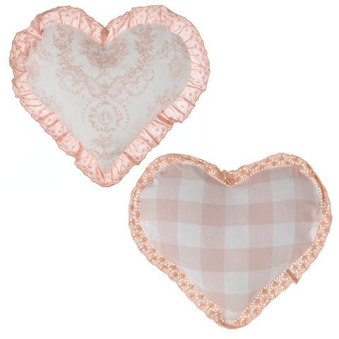 BLANC MARICLO' Cuscini a forma di cuore rosa QUEEN MERY 50x40 cm A28710