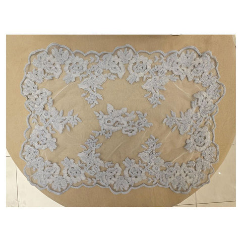 CHARME Tris handcrafted doilies with lace floral embroidery Made in Italy 6 variants (1pc)
